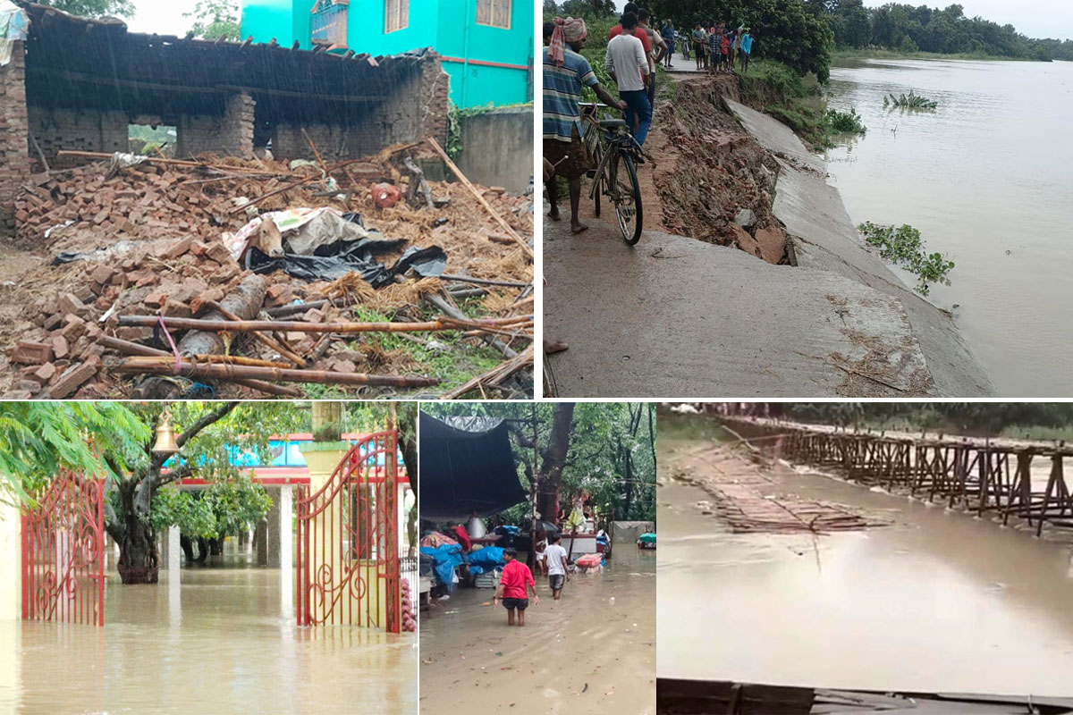 প্রবল বৃষ্টির জেরে জলমগ্ন একাধিক জেলা, বিপর্যস্ত স্বাভাবিক জনজীবন, মৃত ১