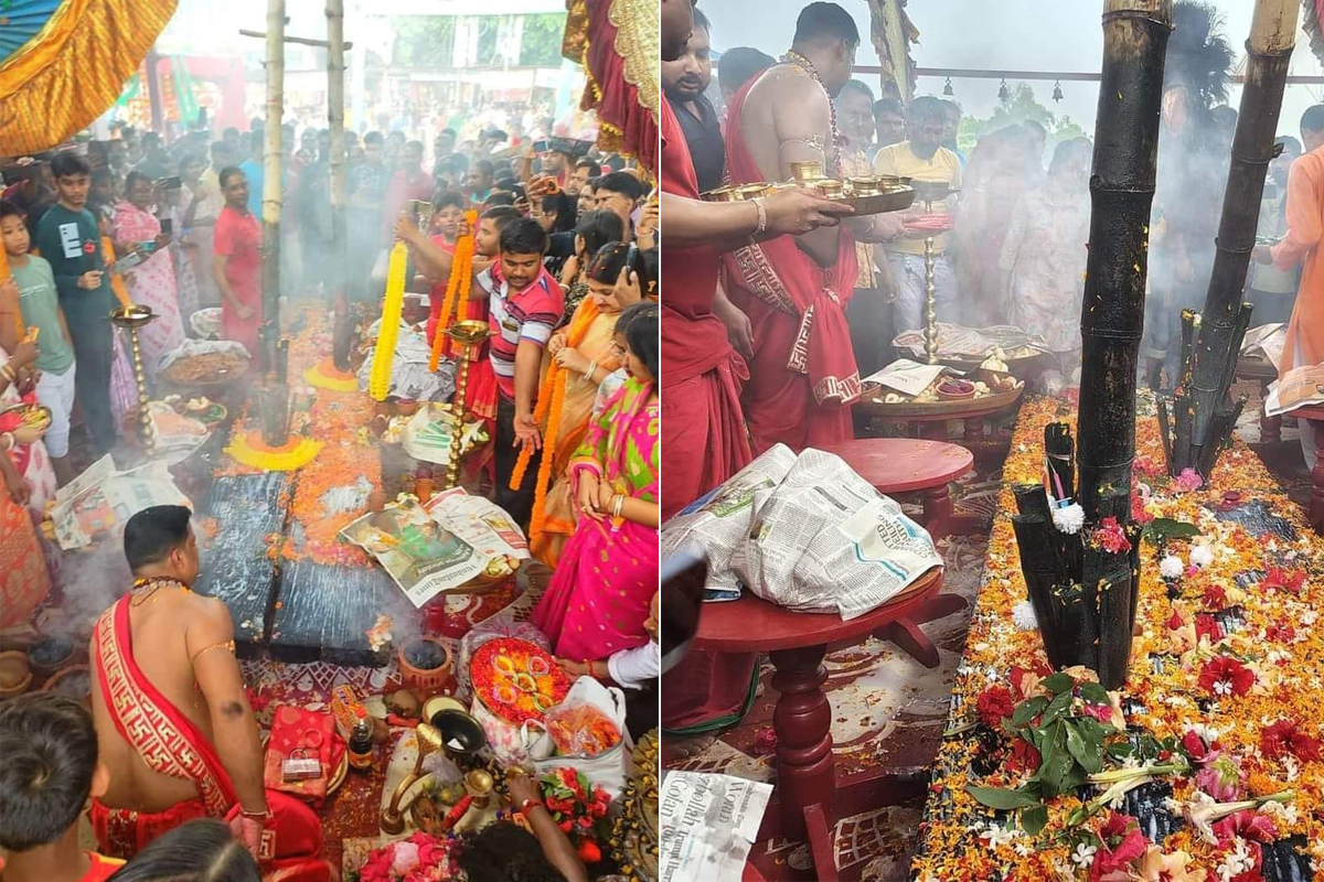 বোল্লাকালী পুজোয় চূড়ান্ত অব্যবস্থা, হুড়োহুড়িতে জখম ভক্তরা